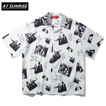 2020 Hip Hop Streetwear Skjorter Print Herre/kvinde Sommeren Hawailian Shirt i Overstørrelse Harajuku Stranden Shirt Hip Hop Loose-toppe-shirt
