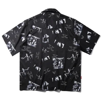 2020 Hip Hop Streetwear Skjorter Print Herre/kvinde Sommeren Hawailian Shirt i Overstørrelse Harajuku Stranden Shirt Hip Hop Loose-toppe-shirt