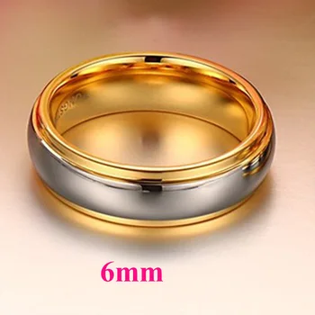 4 mm/6mm Guld Plating Wolframcarbid Ringe Elsker Alliance ægteskab Par vielsesringe til mænd og kvinder