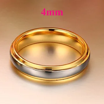 4 mm/6mm Guld Plating Wolframcarbid Ringe Elsker Alliance ægteskab Par vielsesringe til mænd og kvinder
