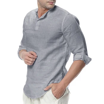 SIPERLARI Mænds Lange Ærmer Bomuld Casual Åndbar Komfortable Shirt Fashion Style Solid Mandlige Løs Skjorter til mænd