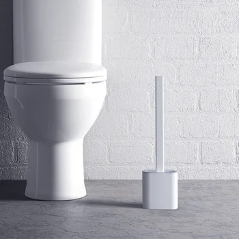 2020 Toilet Børste Ingen Døde Hjørne Toilet Silikone Pensel Husstand Vægmonteret, Der Er Omfattet Syet Latex Toilet Vandtæt