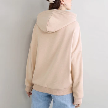 2020 Ny Plus velvet Grundlæggende Hættetrøjer Til Kvinder, Fritids-Kvindelige vinter Solid Farve-Casual SweatshirtHip Pop Toppe