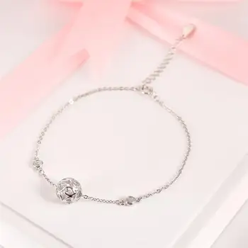 DALARAN Ægte 925 Sterling Sølv Hjerte Form Gennembrudt Kæde armbånd & Armbånd Til Kvinder Luksus Valentines Dag Smykker