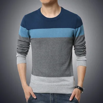 Casual mænds sweater O-hals stribet slim-fit sweater 2020 efteråret mænds sweater, pullover mænd