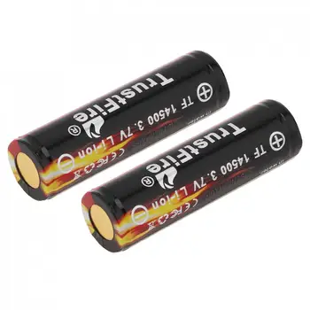 4 PiecesTrstFire 14500 Batteri 3,7 V ICR14500 900Mah Li-ion 14500 Genopladeligt Batteri Batterier med PCB Beskyttet yrelsen
