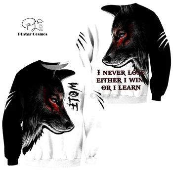 Wolf Trykt Hættetrøjer Mænd 3d-Hættetrøjer Mærke, Sweatshirts og Jakker Kvalitet Pullover Mode Træningsdragter Dyr Streetwear Ud Frakke-3