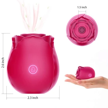 Rose Form Skeden Sugende Vibrator Intime God Nipple Sucker Mundtlig Slikning Klitoris Stimulation Kraftfulde Sex Legetøj til Kvinder