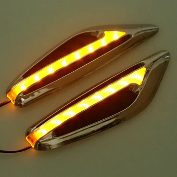 2stk/Par Hvide Bladet Form Styring Lys Fender Side Lampen Auto Bil Led Side blinklys Lampe 12V Til Nissan BMW Ford