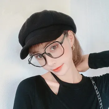 NEJ.ONEPAUL Nye mode ensfarvet uld kantet hat efteråret og vinteren ny hat kvindelige maler hat casual spidse hat