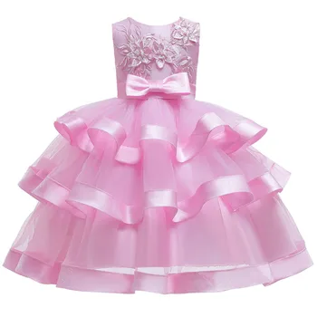 Jul Prinsesse Party Bryllup Kjole Elegant Lille Barn Baby Pige Festspil Blomst Kjole Til Piger Formel Prom Dress