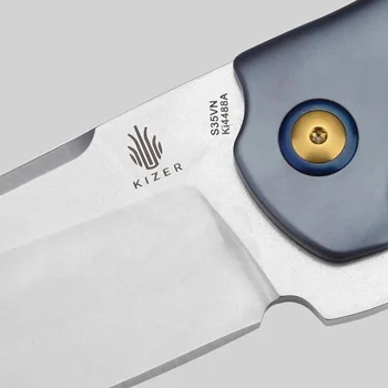 Kizer S35VN kniv KI4488A/Ki4488 C01C Sheepdog udendørs overlevelse knive bekæmpe folde taktiske knive af høj kvalitet, hånd værktøj