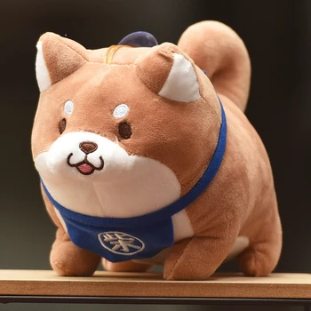 Søde Piger Bære Tørklæde Shiba Inu Hund Bløde Dukke Toy Bløde Fyld Hvalp Hunde Plys Tegnefilm Toy Hvalp Plys Fødselsdag Gaver Til Børn