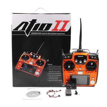 Radiolink AT10 II, 2,4 G 12CH radiosender W/ R12DS Modtager 11,1 V Batteri til RC FPV Racing Drone Fly, Helikopter Mode2