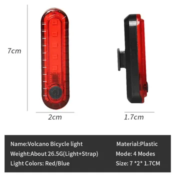 Cykel Baglygte Udendørs Ridning USB-Opladning, COB Fremhæve Sikkerhed Advarsel Lys Ridning Tilbehør Genopladelige Cykel Lys