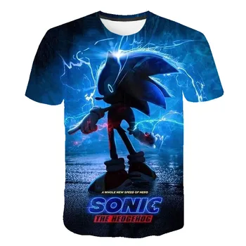 Drenge Sonic the Hedgehog Udskrive Tøj Piger Sjove 3D sonic T-shirts Kostume Børn 2020 sommer Tøj Kids Tee Baby t-shirts