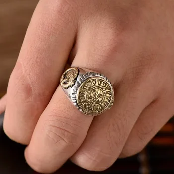 S925 ægte sterling sølv ring Sydkorea version sølv Ms mandlige gud bred åbning slipknot smykker ring