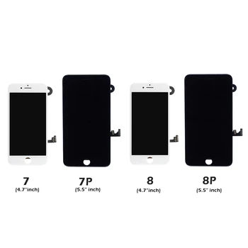 Komplet Sæt Komplet Samlet LCD-Skærm Til iPhone 6 6S 7 8 Plus LCD-Touch Screen Digitizer Til iPhone 5S 5C 5 +frontkamera