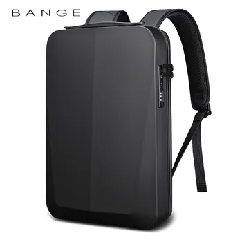 BANGE NY Shell Design Anti-tyv TSA Lås Mænd Rygsæk Vandtæt 15.6 tommer Laptop Taske Mand Travel Bag Med USB-Opladning