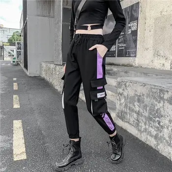 Mode kvinde bukser kvinder fragt høj talje bukser, løse bukser kvindelige joggere sweatpants streetwear