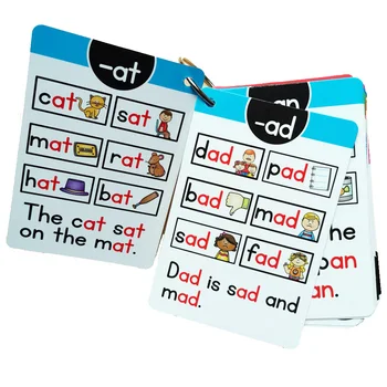 107 Grupper/sæt Rødder i engelsk Fonetik Flash-Kort Kids Montessori Læring Pædagogisk Legetøj Til Børn undervisningsmidler Baby Cards