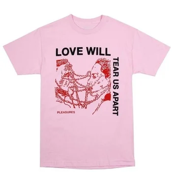Fashionshow-KHO Joy Divisions Love Will Tear Us Apart Hvid , skræddersyede T-Shirt Nye T-Shirts Unisex Sjove Toppe Tee