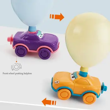 Nye 2in1 Tegnefilm Magt Ballon Bil Toy Inerti Magt Ballon Launcher Uddannelse, Videnskab Eksperiment Puslespil Sjov Legetøj For Børn