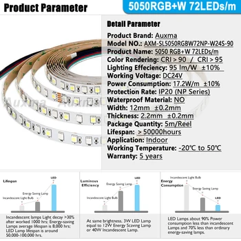 5050RGB+W LED Strip,72LEDs/m,RGBW,IP20,DC24V,17.2 W/m,360LEDs/hjul,for KTV, opholdsstue med underholdning, sport værelse,Spinning cykel, DIY