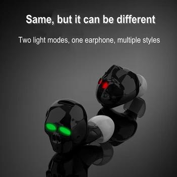 2020 Nye Kranie Knogler Bluetooth-Hovedtelefon med Mikrofon Noise Cancelling Hi-Fi Håndfri Bas Stereo Mini Micro Ørepropper Ørestykke