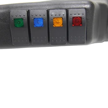 1STK EN-Søjle Skifte Pod Panel Venstre side Switch med 4 LED-lys Rocker Skifter Kit til Jeep Switch Panel For Jeep Wrangler JK