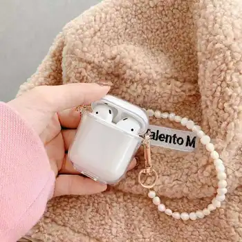 Søde Pære Armbånd Shell Nøglering Gennemsigtig Hovedtelefon Øretelefon Sag for Apple Airpods 1 2 3 Pro Wireless Headset Dækker