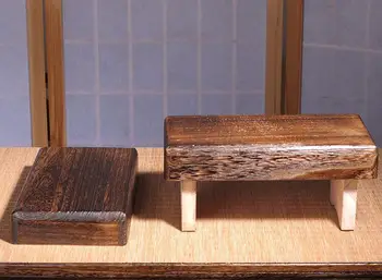 Bærbare Japansk Stil Mini Osmanniske Bænk Sammenklappelig Antik Træ-Lav Skammel Rektangel Børn Afføring Traditionelle Møbler Tatami