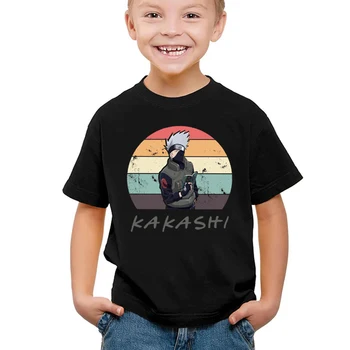 Sommeren Kids T-Shirt Naruto Korte Ærmer KAKASHI Animationsfilm Shirt Streetwear Hiphop Tøj koreanske Drenge t-shirts Buksetrold Piger Toppe