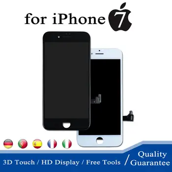 Til iPhone 7 LCD-Skærm Udskiftning af Display Forsamling Touch Digitizer Kamera Indehaveren 3D Touch-Home-Knappen IKKE er Inkluderet Gratis Værktøjer