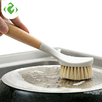 Køkken, Træ-Lange Håndtag rensebørste Pan-Pot Bowl Service Børste Opvask Børste Hjem Køkken Værktøj til Rengøring GUANYAO