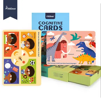 MiDeer Børn Kognitive Kort, Farve, Form Dyr Tidlig Læring Montessori Materiale Flash Puzzle Spil Pædagogisk Legetøj For Børn