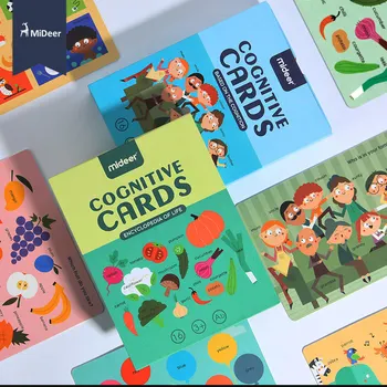 MiDeer Børn Kognitive Kort, Farve, Form Dyr Tidlig Læring Montessori Materiale Flash Puzzle Spil Pædagogisk Legetøj For Børn