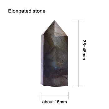 1PC Naturlige Aflange sten, krystal punkt kan ornament stick familie hjem dekoration undersøgelse og DIY gave