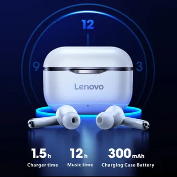 NYE Originale Lenovo LP1 TWS Trådløse Hovedtelefon Bluetooth-5.0 Dual Stereo støjreduktion Bas Touch Kontrol Lang Standby 300mAH