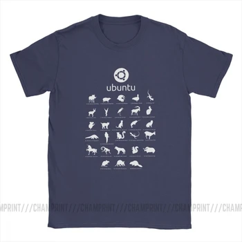 Sjove Ubuntu Linux Udgivelser T-Shirts til Mænd Besætning Hals Bomuld T-Shirt Distro Linux Debian Kort Ærme t-Shirts Trykt Tøj