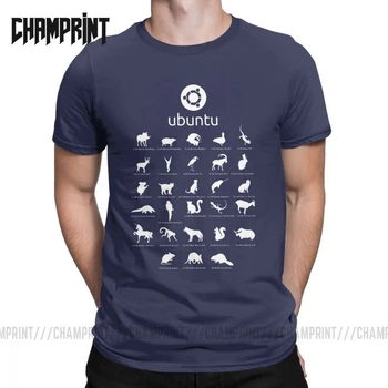 Sjove Ubuntu Linux Udgivelser T-Shirts til Mænd Besætning Hals Bomuld T-Shirt Distro Linux Debian Kort Ærme t-Shirts Trykt Tøj
