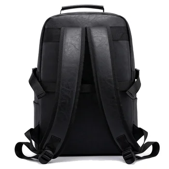 Chuwanglin Mode mænds læder, rygsække nye pu rygsæk Enkel mandlige bærbar rygsække, vandtætte rygsække til mænd D9061
