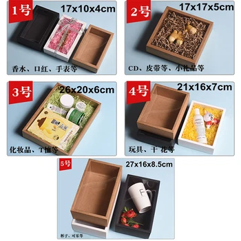 10stk Folde Kraftpapir Boks med Gennemsigtigt PVC-Vindue Gave Box Emballage Cajas de Karton Nuværende Boks