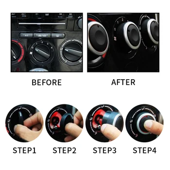 3pcs/sæt bilen aircondition drejeknapper ac-knappen heat kontrol afbryder knappen For Mazda 3 BL 2010 2012 2013 tilbehør til bilen