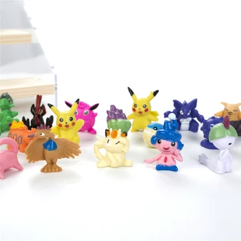24Pcs/Set Tomy Pokemon Gå 2-3cm Ikke Gentage 144Pcs Forskellige Stilarter Samling Anime Tal Model Dolls Pikachu Spil, Kid Legetøj
