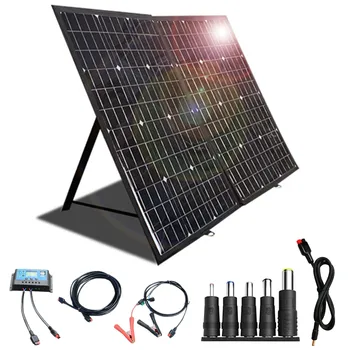 120w solar panel kit 12 Volt Sammenklappelig udendørs bærbare Solar Panel med solar laderegulator for RV Camping
