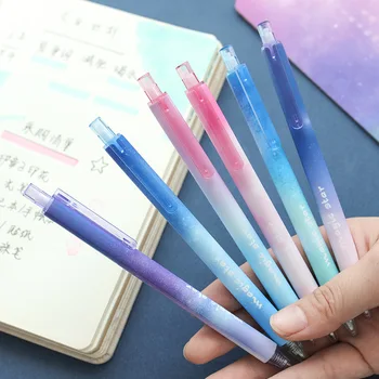 36 stk/masse stjernehimmel gel penne til at skrive Søde 0,5 mm sort blæk neutral pen Papirvarer Salgsfremmende Gave skole kontorartikler