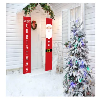 Velkommen Glædelig Jul Hængende Dør Banner Pynt Julepynt til Hjemmet Udendørs Xmas Udsmykning Nye År Natal