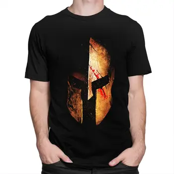 Cool Guld Metal Blod Spartan T-Shirt med Korte Ærmer Bomuld Sparta Trojan Hjelm T-shirt Streetwear Casual t-stykkerne, Toppe Tøj Merch
