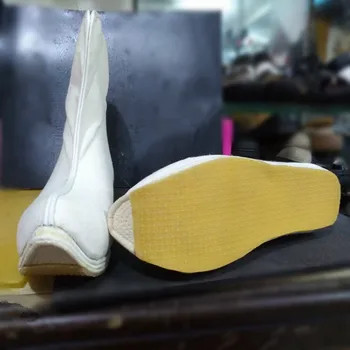 Håndlavet hvid hanfu tilbehør til beklædningsgenstande gamle kinesiske dynasti sværdkæmper cosplay støvler historiske animationsfilm sko